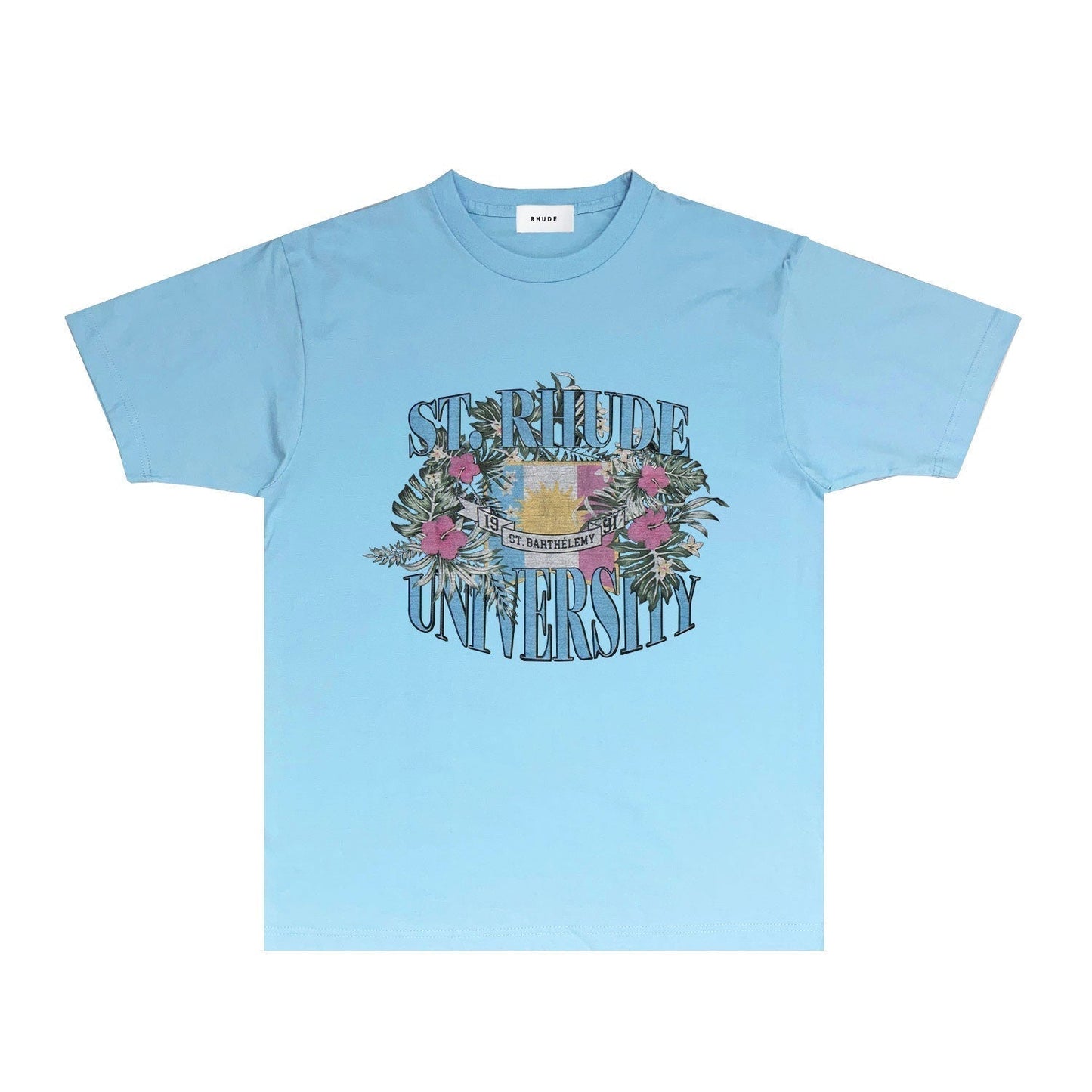 Rhude T-shirts Printed Trendy Pure Cotton